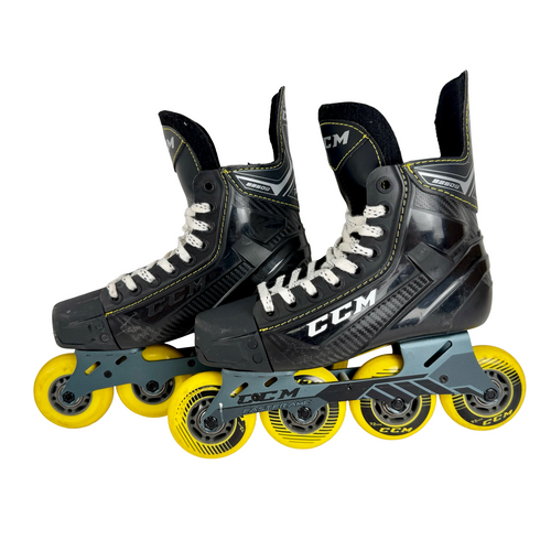 Vist Large View of Product Image Which is Used CCM SUPER TACKS 9350R Roller Hockey Skates Black Junior 3D