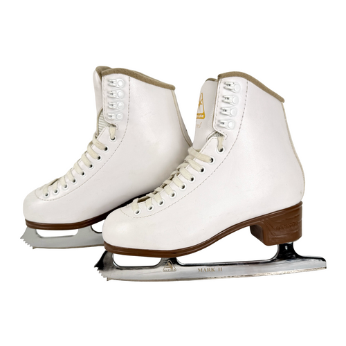 Vist Large View of Product Image Which is Used Jackson EXCEL Girls Figure Skate White Junior 4C