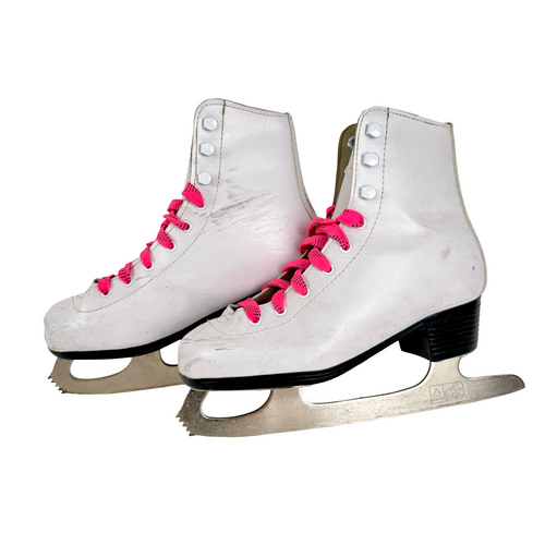 Vist Large View of Product Image Which is Used American Athletic Girls Figure Skate White Junior 3