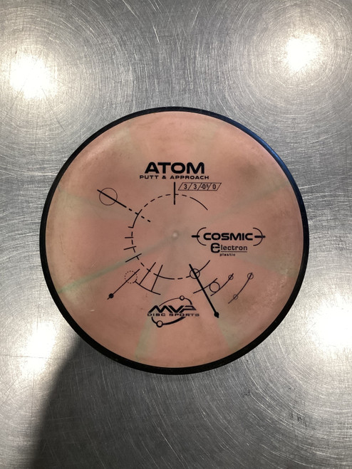 Vist Large View of Product Image Which is Used MVP ATOM COSMIC ELECTRON Disc Golf Putter Pink