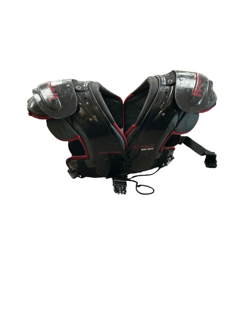 Vist Large View of Product Image Which is Used Riddell RIVAL YOUTH FB SP 2XL FB Shoulder Pads Black 2X