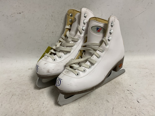 Vist Large View of Product Image Which is Used Riedell 10W Girls Figure Skate White Junior 03