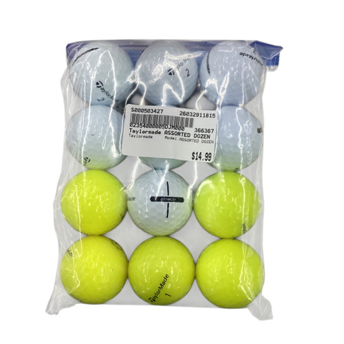 Vist Large View of Product Image Which is Used Taylormade ASSORTED DOZEN 12 Pack - Golf Balls
