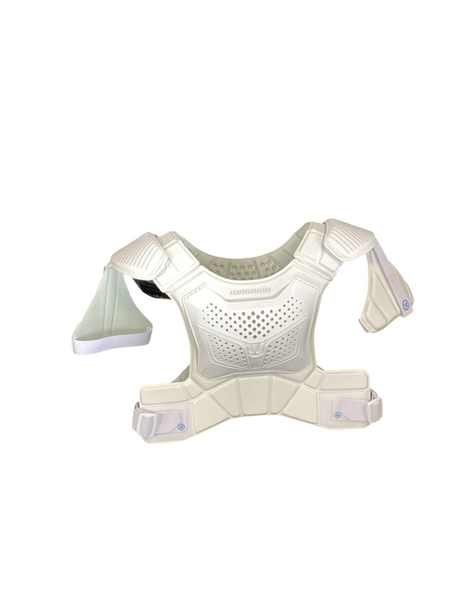 Vist Large View of Product Image Which is Used EVO Lacrosse Shoulder Pads White MD