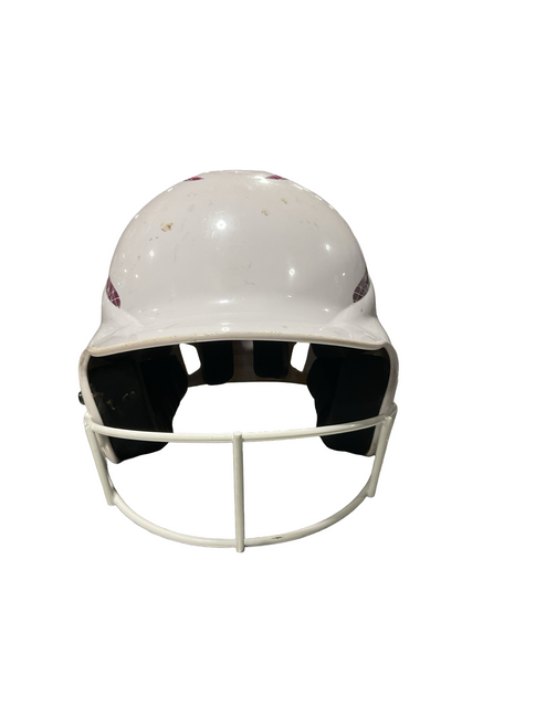Vist Large View of Product Image Which is Used RIP-IT SZ 6 1/2- 7 3/8 Batting Helmet w/Mask White One Size
