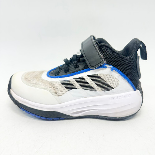 Vist Large View of Product Image Which is Used Adidas Basketball Shoes Y White/Black/Royal Youth 11.0