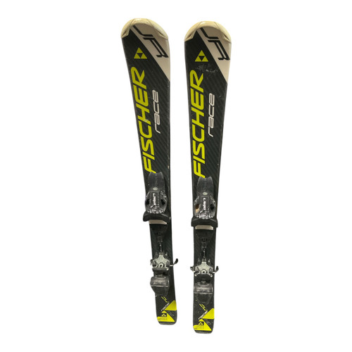 Vist Large View of Product Image Which is Used Fischer RC4 RACE Boys DH Ski/Binding Black 110 cm