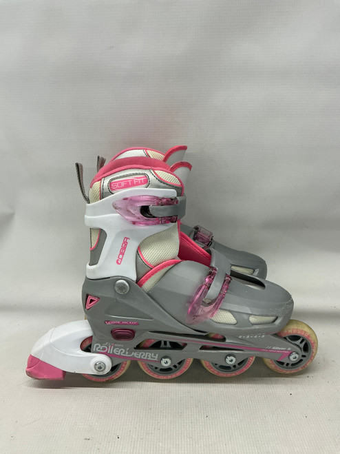 Vist Large View of Product Image Which is Used RollerDerby COBRA Junior Roller Quad Skates Pink Adjustable