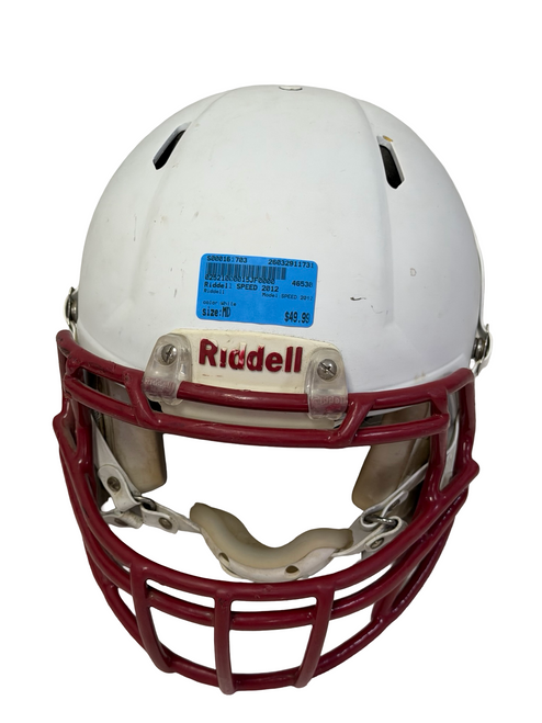 Vist Large View of Product Image Which is Used Riddell SPEED 2012 Football Helmet White MD
