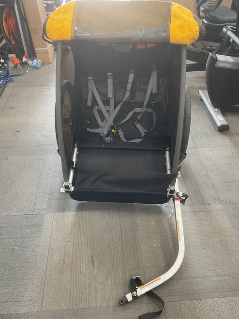 Vist Large View of Product Image Which is Used Burley BEE 2-KID BIKE TRAILER Two-person Stroller Yellow