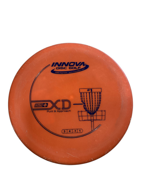 Vist Large View of Product Image Which is Used Innova DX XD Disc Golf Putter Orange