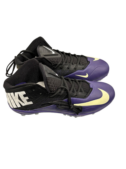 Vist Large View of Product Image Which is Used Nike Adult FB Cleats Black And Purple Senior 17