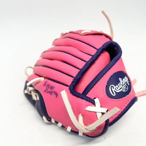 Vist Large View of Product Image Which is Used Rawlings PLAYERS SERIES BB/SB Glove T-ball Pink 9"