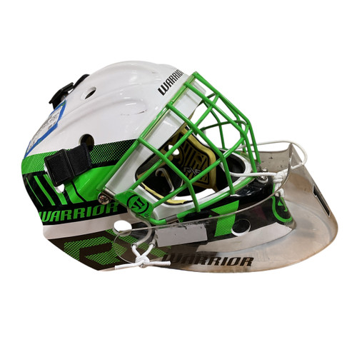 Vist Large View of Product Image Which is Used Warrior WARRIOR YTH GOALIE HELMET Youth Goalie Helmet/Mask White One Size
