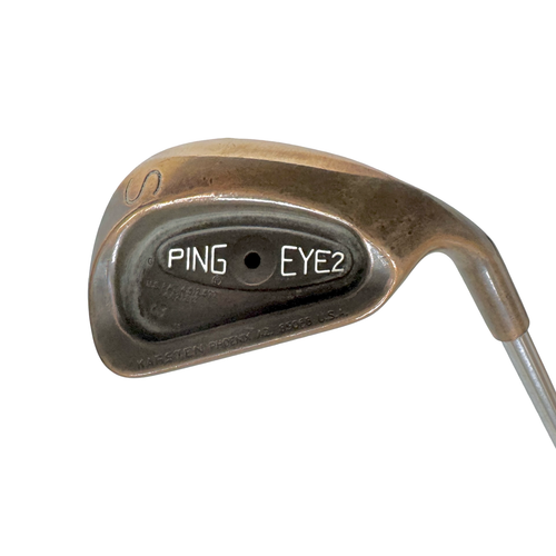 Vist Large View of Product Image Which is Used Ping EYE 2 BLACK DOT BERLLIUM COPPER Men's RH Sand Wedge Steel Shaft