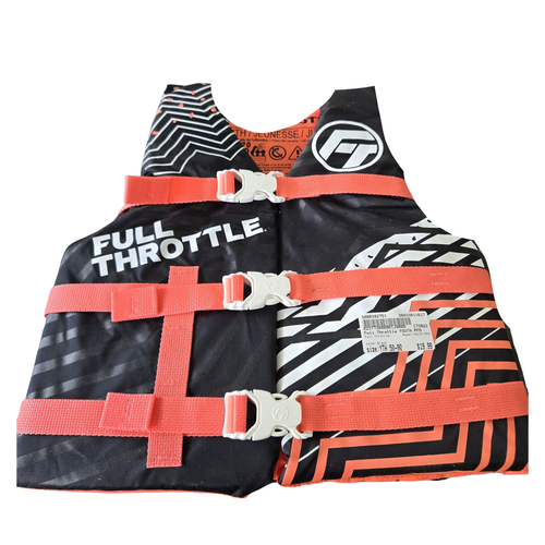 Vist Large View of Product Image Which is Used Full Throttle YOUTH PFD Youth PFD Black Youth 50-90