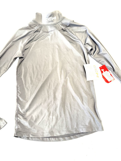 Vist Large View of Product Image Which is Used CCM LOMGSLEEVE W NECK PROTECTOR NEW Hockey Tops Senior Black SM