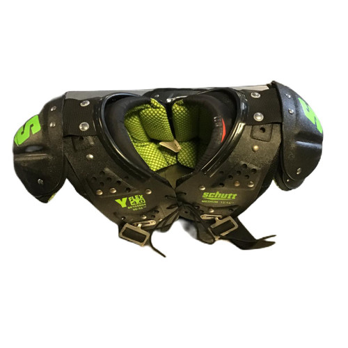 Vist Large View of Product Image Which is Used Schutt Y FLEX 4.0 Football Shoulder Pads Black MD