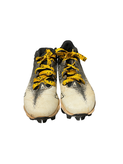 Vist Large View of Product Image Which is Used Under Armour BLK/WHITE W/ YELLOW LACES BB/SB Cleats Yellow Junior 04.5