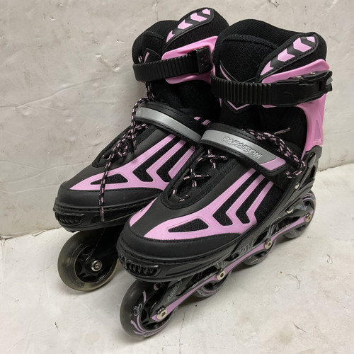 Vist Large View of Product Image Which is Used PAPAISON ADJ 2-5 Junior Rec Fitness Skates Black Adjustable