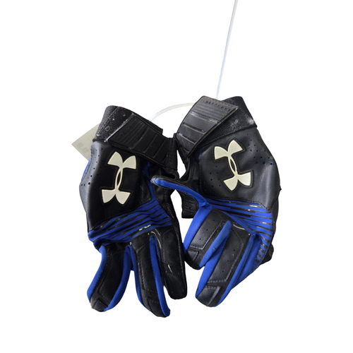 Vist Large View of Product Image Which is Used Under Armour ADULT BATTING GLOVES BB/SB Batting Gloves Black SM