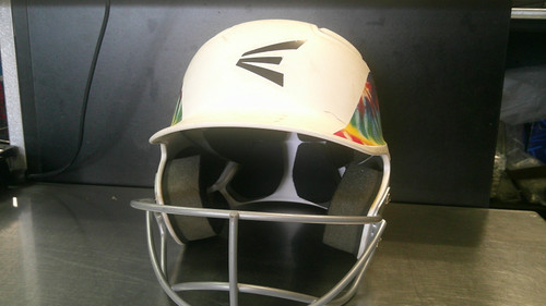 Vist Large View of Product Image Which is Used Easton HELMET Batting Helmet w/Mask White SM