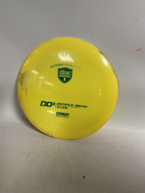 Vist Large View of Product Image Which is Used Discmania S-LINE DD3 Disc Golf Driver Yellow