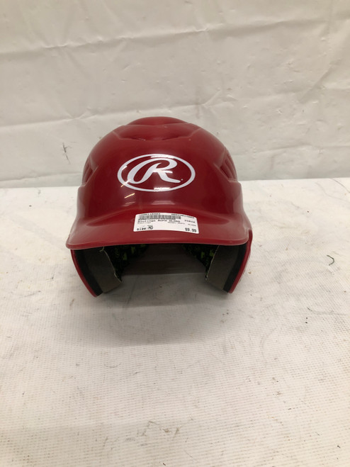 Vist Large View of Product Image Which is Used Rawlings RCFH  GLOSS Batting Helmet No Mask Red MD