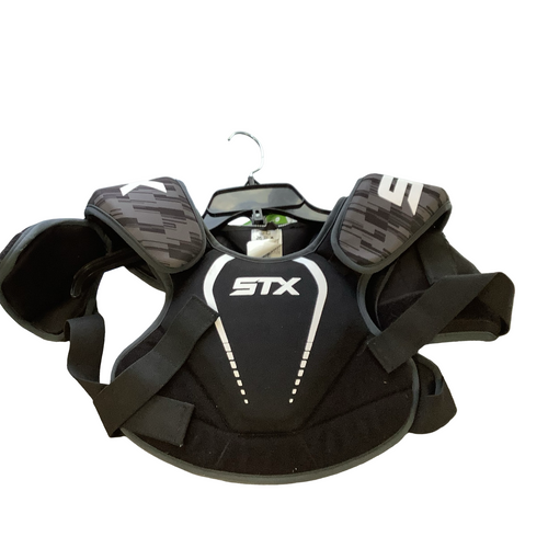 Vist Large View of Product Image Which is Used STX STALLION 75 Lacrosse Shoulder Pads Black MD