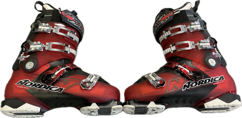 Vist Large View of Product Image Which is Used Nordica PRO 3 NRGY Mens DH Ski Boot Red 285 MP - M10.5 - W11.5