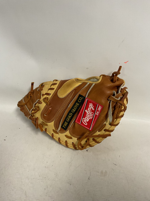 Vist Large View of Product Image Which is Used Rawlings GOLD GLOVE ELITE GGECM BB/SB Catchers RH Throw Brown 33 1/2"