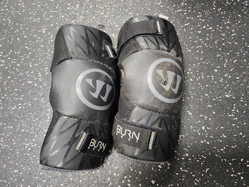 Vist Large View of Product Image Which is Used Warrior BURN Lacrosse Arm Pads/Guards Grey LG