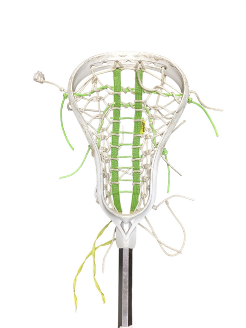 Vist Large View of Product Image Which is Used Brine REGIN Jr Atk/Mid Womens Lacrosse Complete Stick 