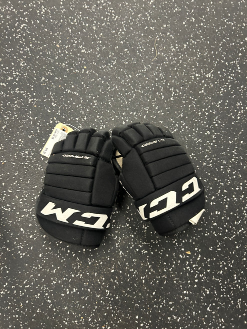 Vist Large View of Product Image Which is Used CCM FT455 Junior Gloves Black 10"