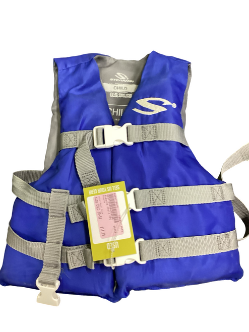 Vist Large View of Product Image Which is Used Stearns Child PFD Royal Blue Child 30-50