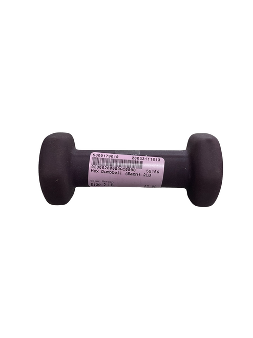 Vist Large View of Product Image Which is Used Hex Dumbbell (Each) Maroon 2 lb