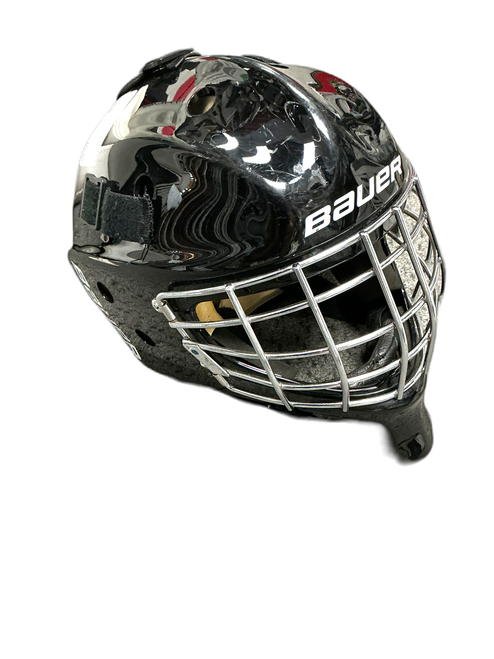 Vist Large View of Product Image Which is Used Bauer NME3 Youth Goalie Helmet/Mask Black One Size