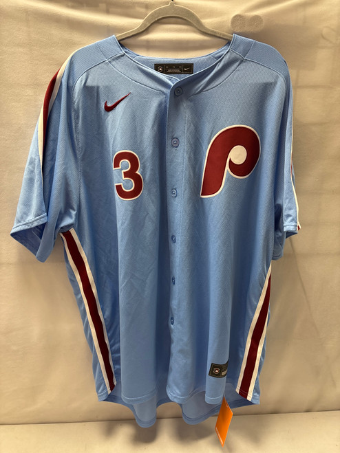 Vist Large View of Product Image Which is New Nike PHILLIES BRYCE HARPER BB/SB Jersey Sky Blue 2X