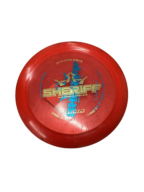 Vist Large View of Product Image Which is Used Dynamic Discs LUCID SHERIFF Disc Golf Driver Red