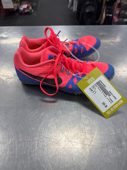 Vist Large View of Product Image Which is Used Nike Rival M Track & Field Cleats Adult Pink Senior 7