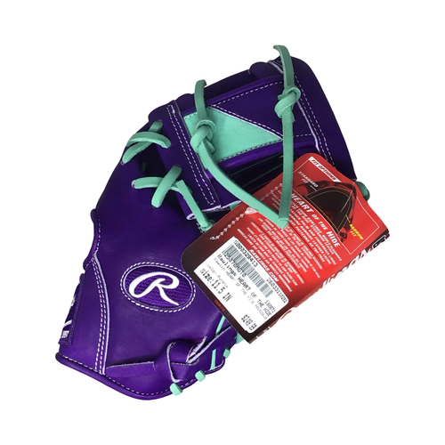 Vist Large View of Product Image Which is Used Rawlings HEART OF THE HIDE PROR204-2XPU BB/SB Glove RH Throw Purple 11 1/2" NEVER USED