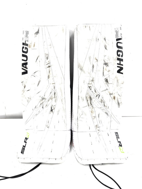 Vist Large View of Product Image Which is Used Vaughn SLR4 JR 26+2 Goalie Leg Pads Junior White 26"