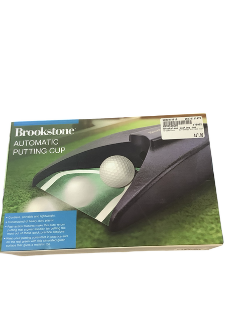 Vist Large View of Product Image Which is Used Brookstone AUTOMATIC PUTTING CUP Putting Aid