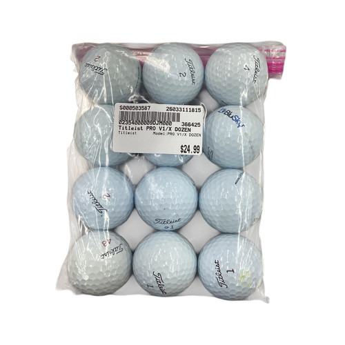 Vist Large View of Product Image Which is Used Titleist PRO V1/X DOZEN 12 Pack - Golf Balls