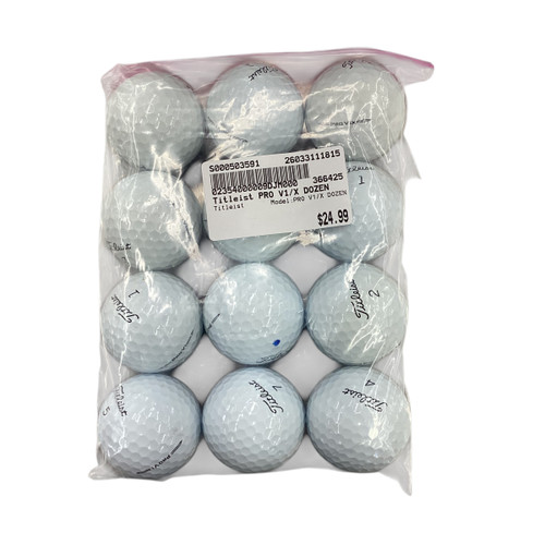 Vist Large View of Product Image Which is Used Titleist PRO V1/X DOZEN 12 Pack - Golf Balls