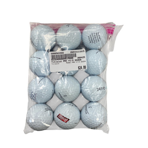 Vist Large View of Product Image Which is Used Titleist PRO V1/X DOZEN 12 Pack - Golf Balls