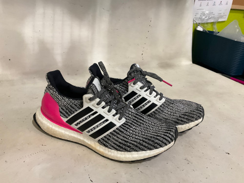 Vist Large View of Product Image Which is Used Adidas ULTRA BOOST Running/X-Train Shoes W Graphite And Pink Senior 7