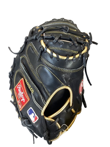 Vist Large View of Product Image Which is Used Rawlings PROGS24 BB/SB Catchers RH Throw Black 33 1/2"