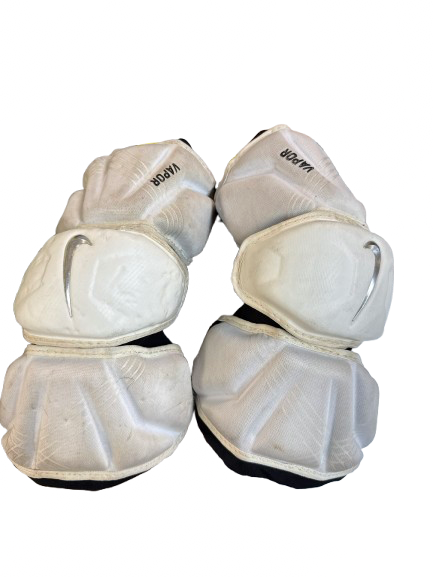 Vist Large View of Product Image Which is Used Nike VAPOR Lacrosse Arm Pads/Guards White MD