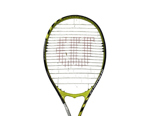 Vist Large View of Product Image Which is Used Wilson FUSION XL Adult Tennis Racquet Yellow 3 3/8"